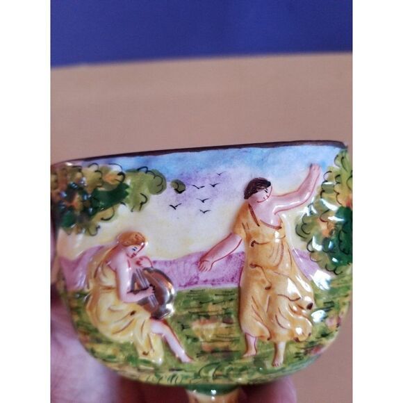 Bing Co FBS Vase Bottle France ? Ferdinand footed Dancing antique hand painted - Picture 9 of 11